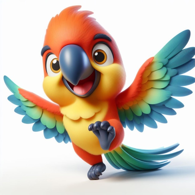 Parrot mascot cartoon funny character clipart