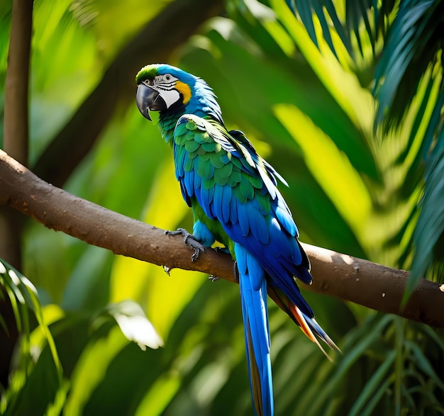 Parrot Species with Bright Blue and Green Feathers