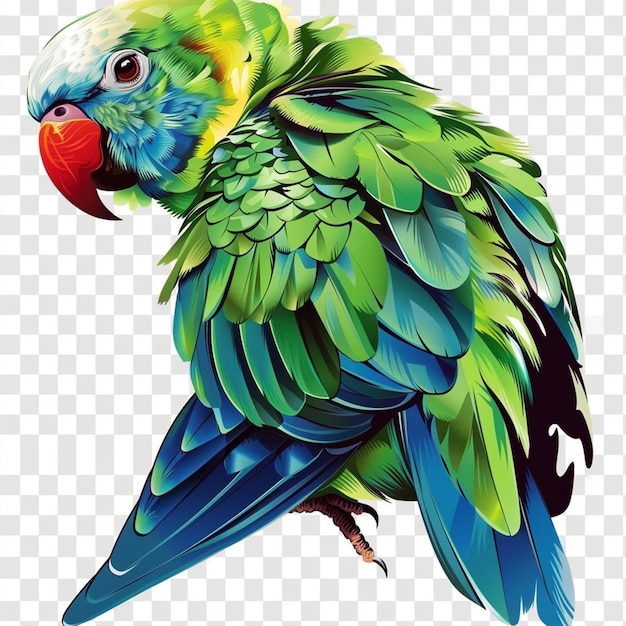 a parrot with a colorful tail and the word parrot on it