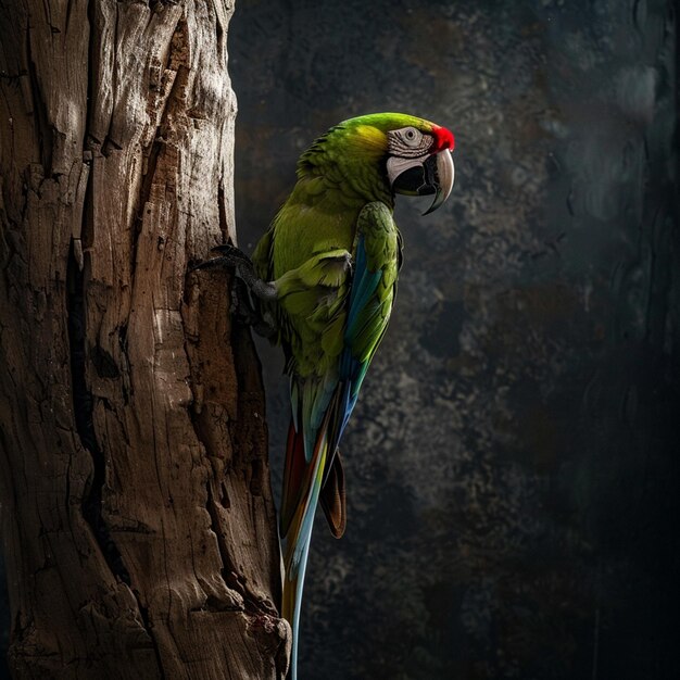 a parrot with a colorful tail and the word parrot on it