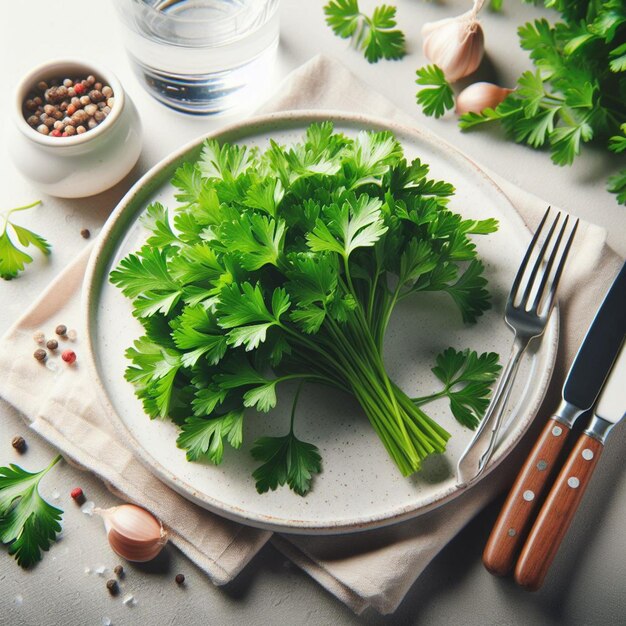 parsley on white