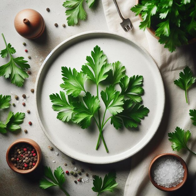 parsley on white