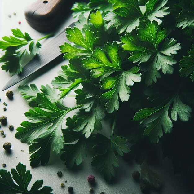 parsley on white