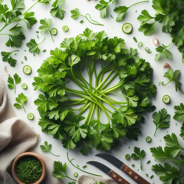 parsley on white