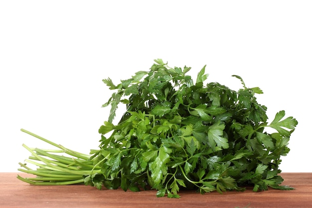 Parsley on wooden