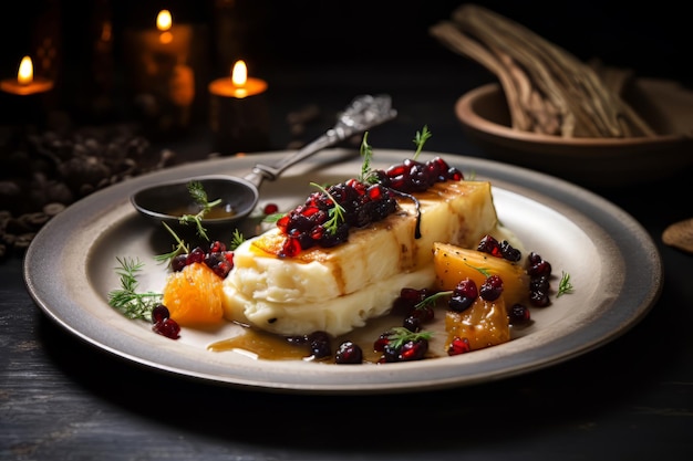 Parsnip Confit With Pickled Currants christmas