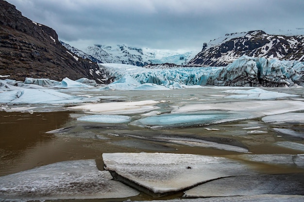 A part of the biggest europe's glacier Vatnajokull in Iceland