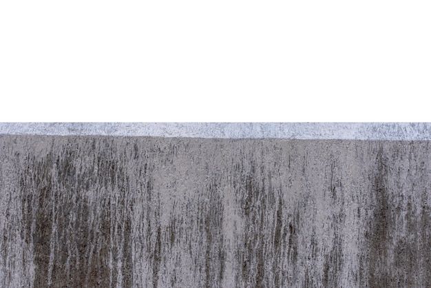 Part of Concrete Wall isolated on white Background