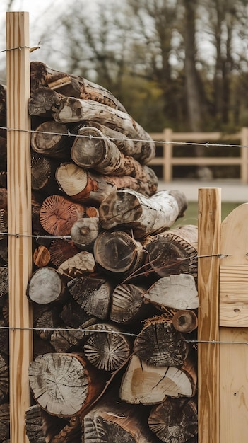 Part of a fence made of wood