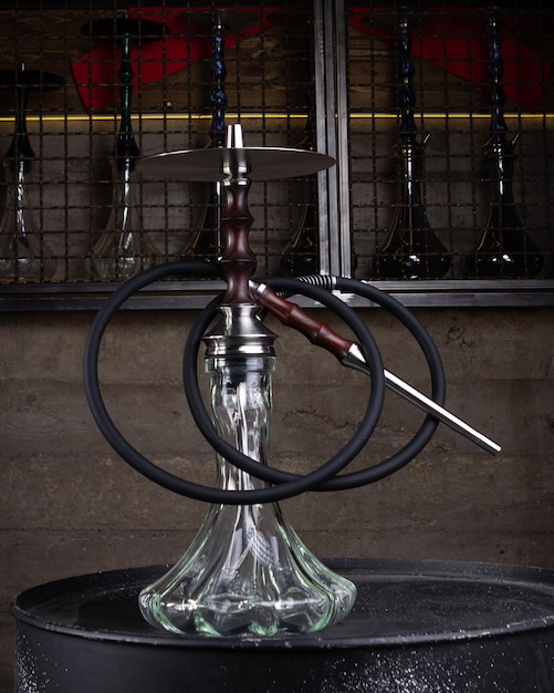 Part of the hookah modern design on a background