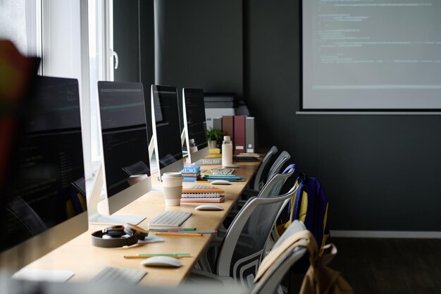 Part Of IT Classroom Interior