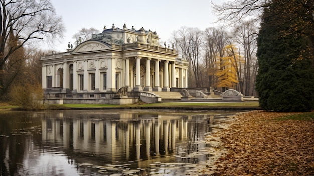 Part of royal palace in lazienki park