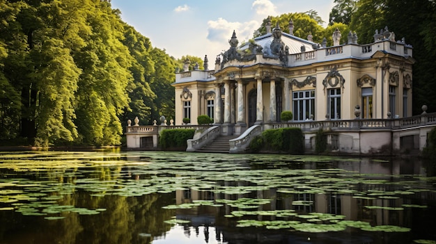 Part of royal palace in lazienki park