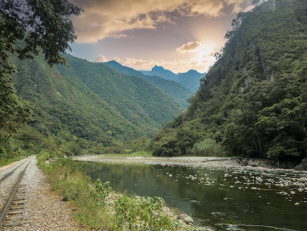 A part of the Vilcanota River - Urubamba in Cusco - Peru