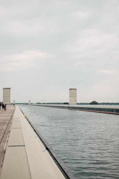 Part of a water bridge in Germany near Magdeburg