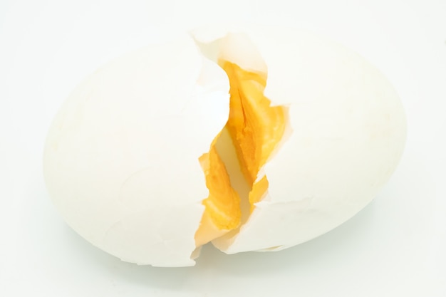 part of white egg on white background