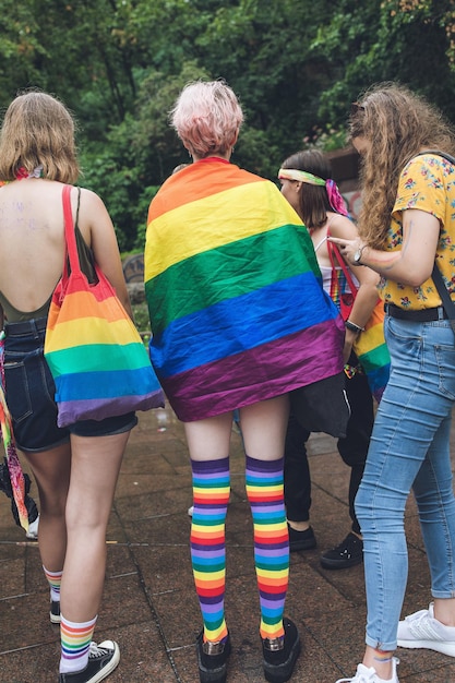 Participants of the annual Prague Pride parade