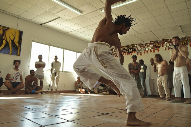 Photo participate in a capoeira demonstration at the loc generative ai