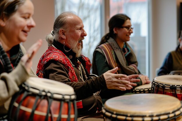 Photo participating in a workshop on traditionamusic sty generative ai