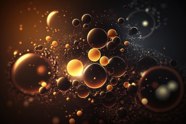 Particle abstract background closeup AI generation