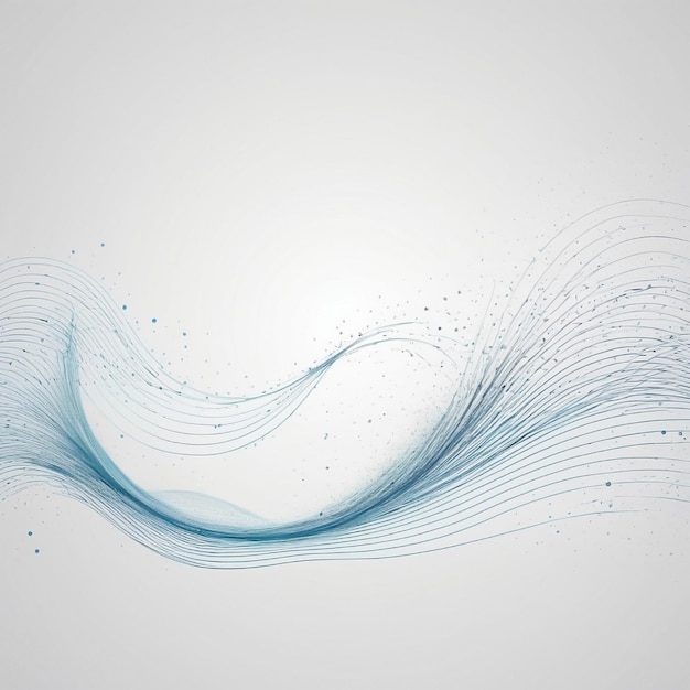 Photo particle background with wave illustration