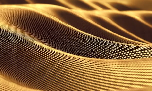 Particle drapery luxury gold background d rendering