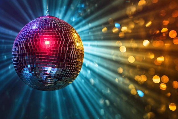 Party background with disco ball