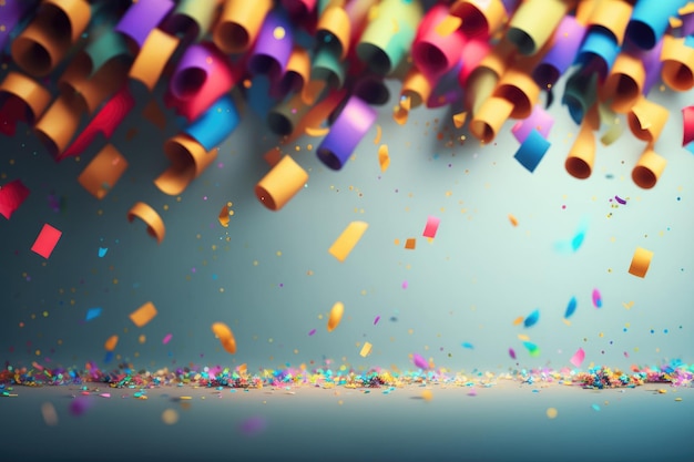 Party Confetti Background Illustration Generative AI