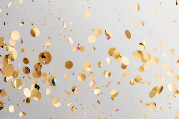 Party golden Confetti Background Illustration Generative AI