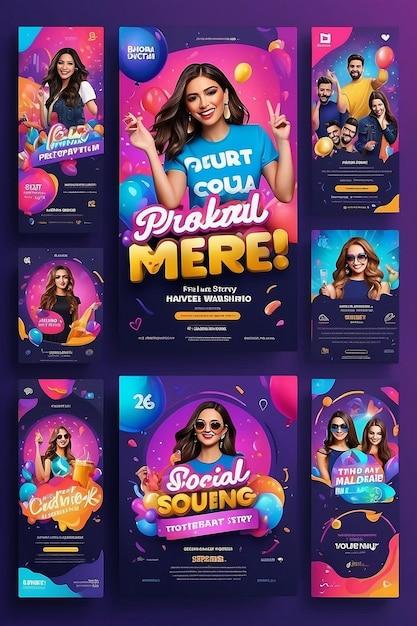 Party social media Instagram post story and ads design template