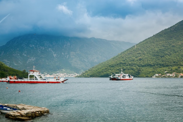 Passenger ferry in the Bay of Kotor