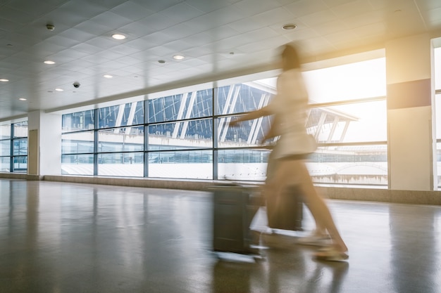 passenger in the shanghai pudong airport