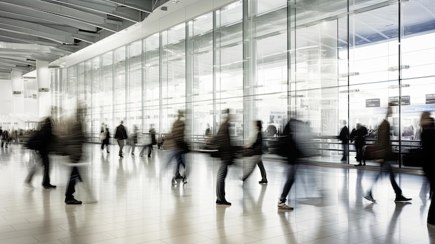 Passengers busy airport