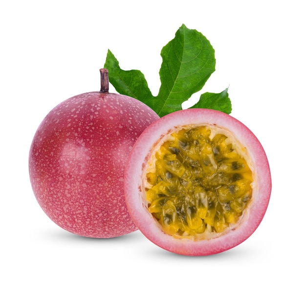 Passion fruit isolated on white background