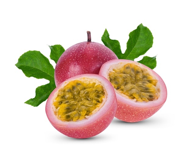 Passion fruit isolated on white background