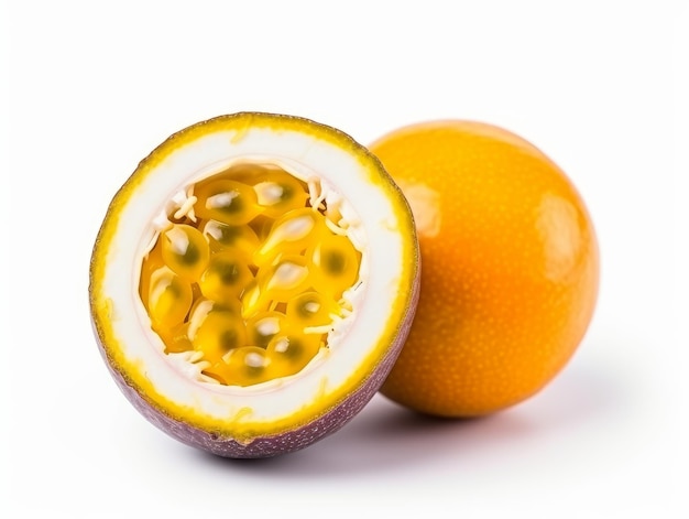 Passion fruit isolated on a white background