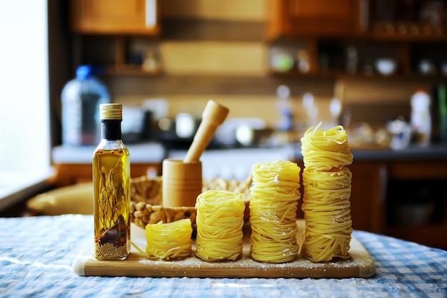 Pasta of different varieties for cooking