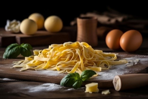 Pasta handmade food Generate Ai