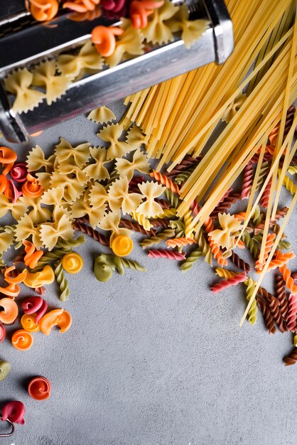 Pasta machine on kitchen table