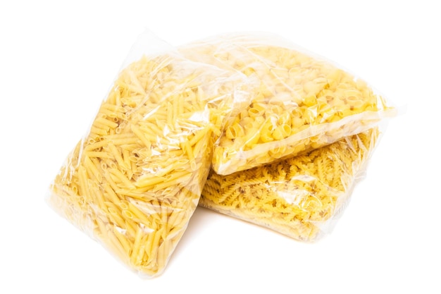 Pasta in plastic package