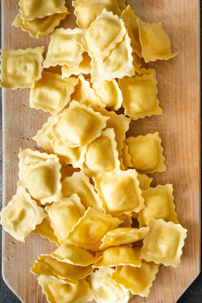 pasta ravioli dish fresh meal food snack on the table copy space food background rustic top view