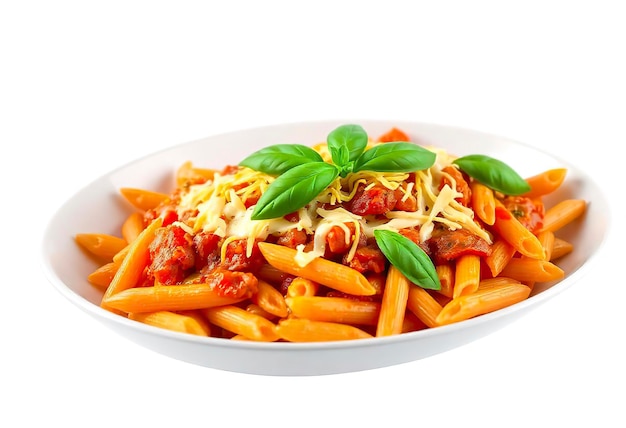 pasta with basil pasta with vegetables scene