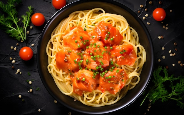 Pasta with salmon