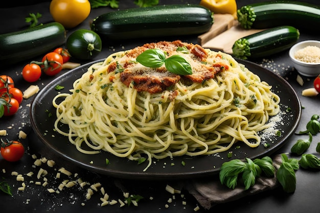 Pasta with zucchini