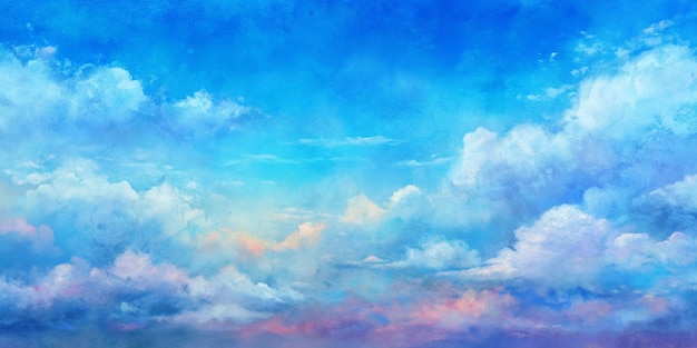 Photo pastel blue sky painted textured background for creative projects