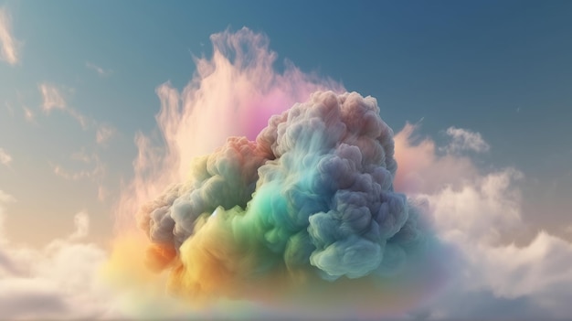 A pastel cloud for a beautiful wallpaper Generative ai