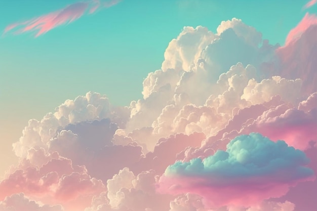 Pastel clouds in the sky wallpaper