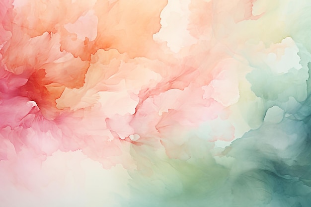 pastel color abstract watercolor background with light pink and green