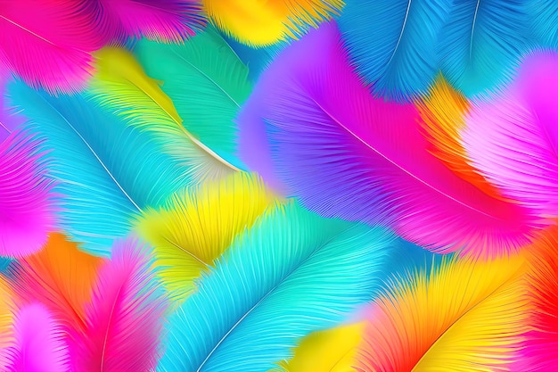 Pastel color feather abstract background