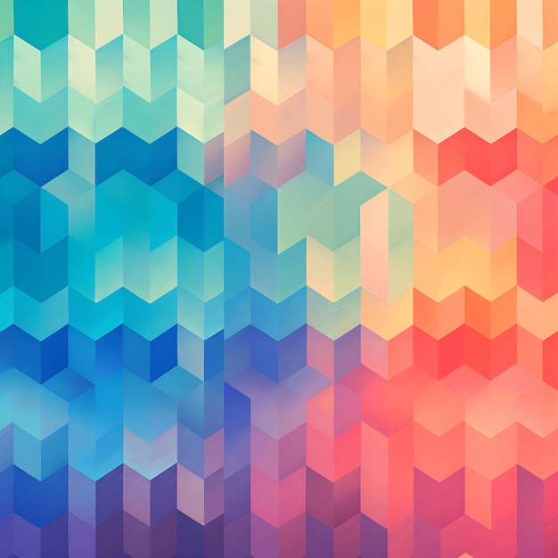 Pastel Color Geometric Shape Design Background Ai Generated